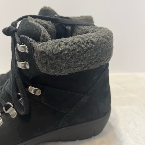 Cliffs by White Mountain Emory Hiking Style Bootie Lace Up Sz 8 Black Nubuck - Picture 9 of 14